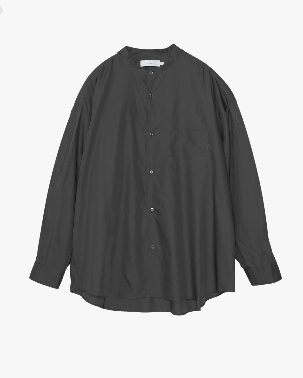 グラフペーパー シャツ Broad L/S Oversized Band Collar Shirt(GM261-50002B)C.GRAY☆2月14日(土)発売！