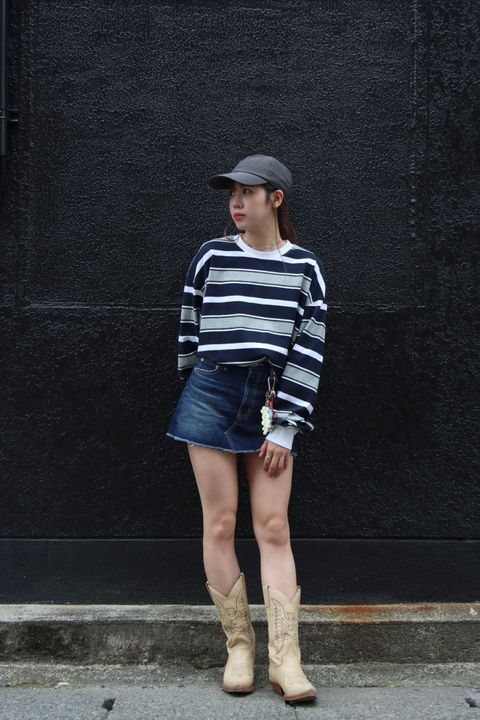 FreshService 23ss MULTI BORDER L/S TEE style.2023.5.28