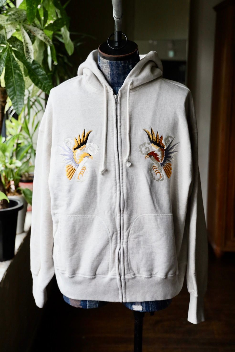 BOW WOW 25FWバウワウ SUKAJAN EMB ZIP HOODIE AGED(BW252-SEZH)AGED OATMEAL★9月20日(土)発売！