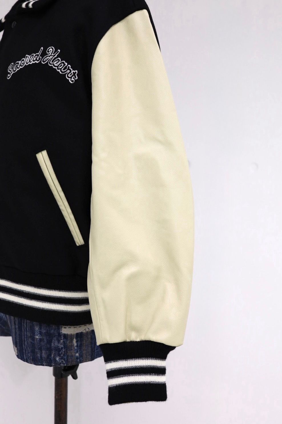 セントマイケル 26AW Sared Heart GB_VARSITY JKT(SM-MK1-0000-C32)BLACK+WHITE