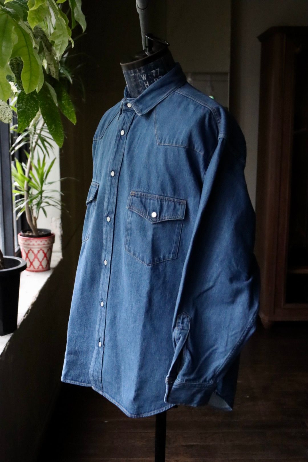 イズネス25AW WESTERN SHIRTS(Enzyme Wash)(1007AWSH01-1)INDIGO