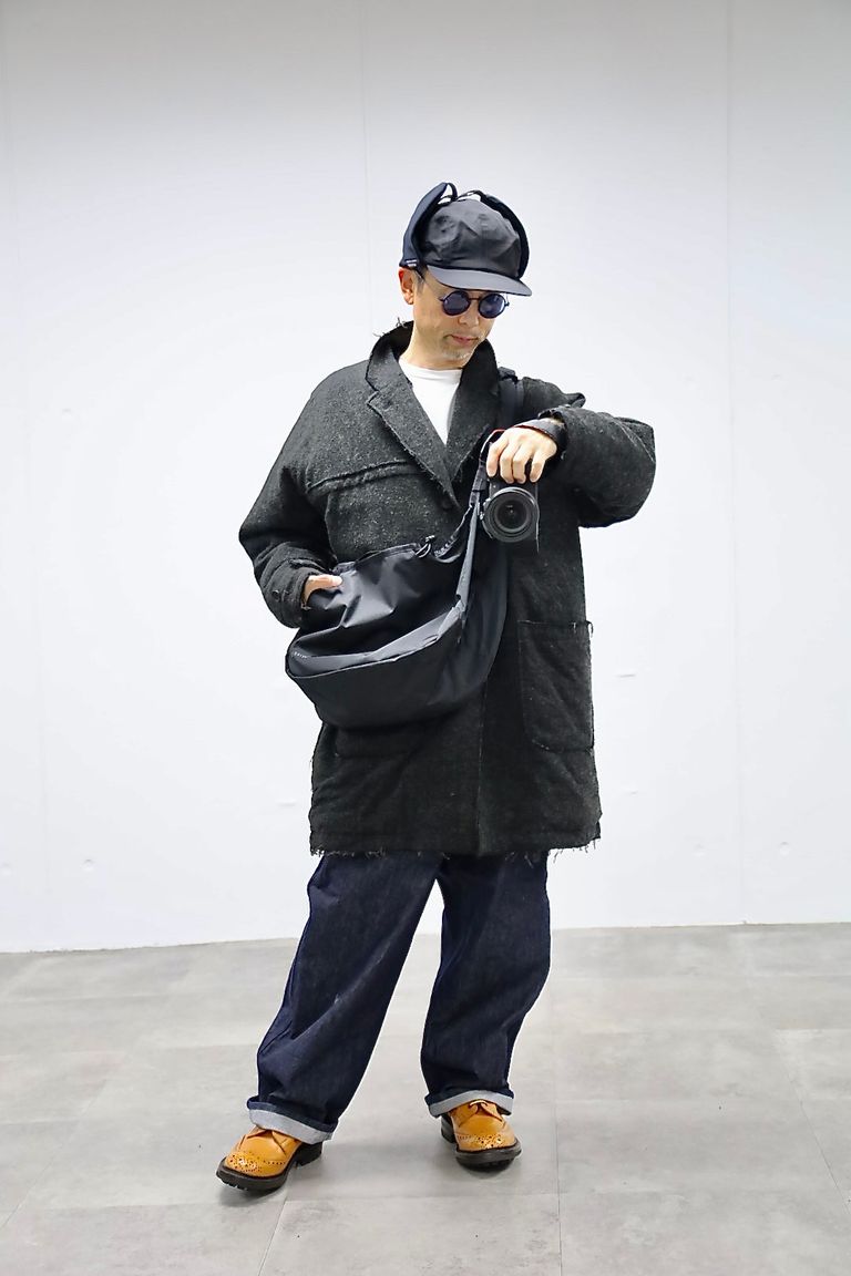 COMME des GARCONS HOMME ウールツイードヘリンボーンコートスタイル