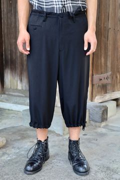 Yohji Yamamoto TA TUXEDO COIN POCKET HEM OPEN PANTS (HK-P18-500)BLACK☆新作発売！