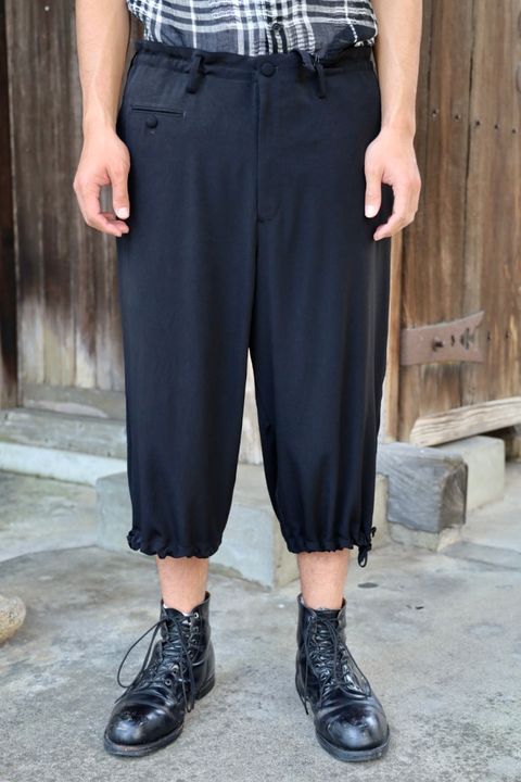 Yohji Yamamoto TA TUXEDO COIN POCKET HEM OPEN PANTS (HK-P18-500)BLACK☆新作発売！
