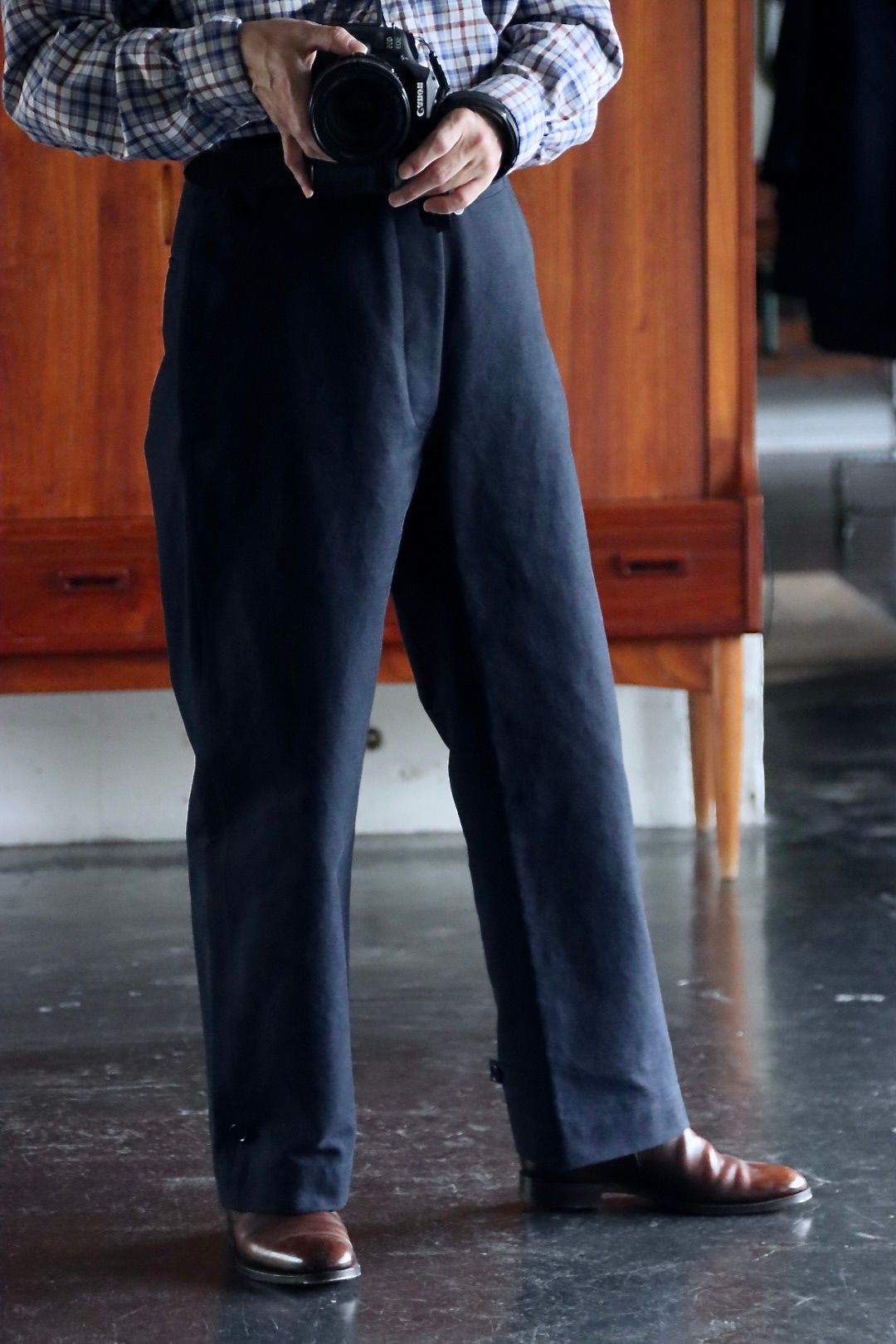 アプレッセ22FW Motorcycle Trousers"NAVY"スタイル