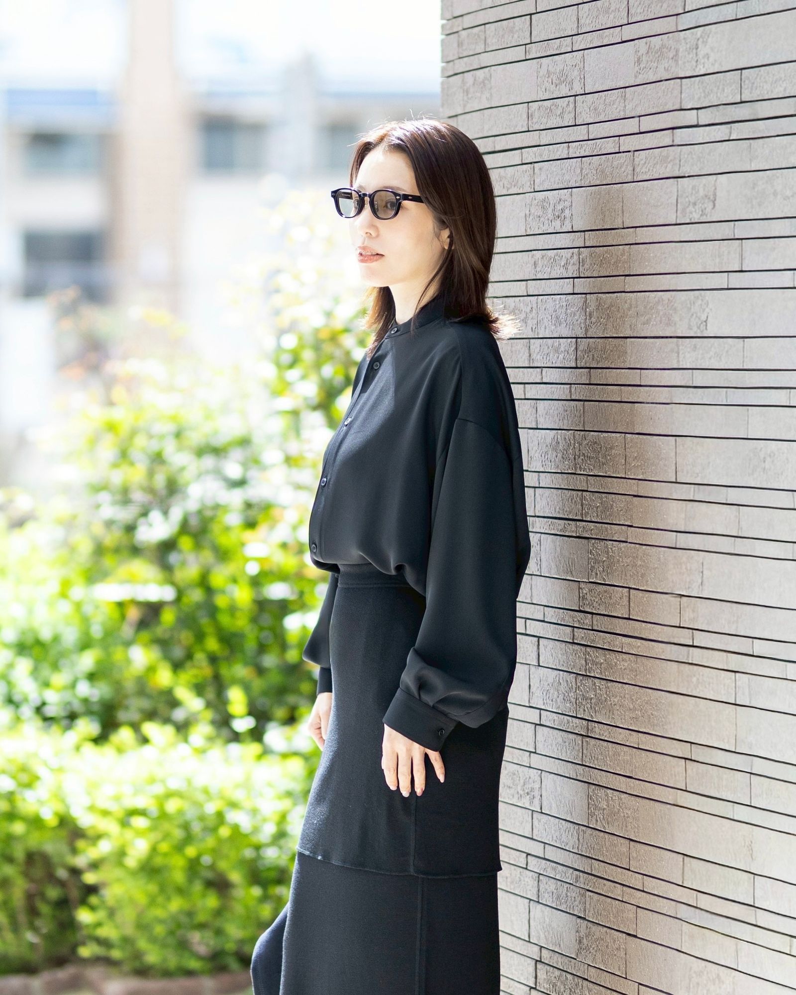 Graphpaper 新作Satin Oversized Band Collar Shirt style.2026.04.05