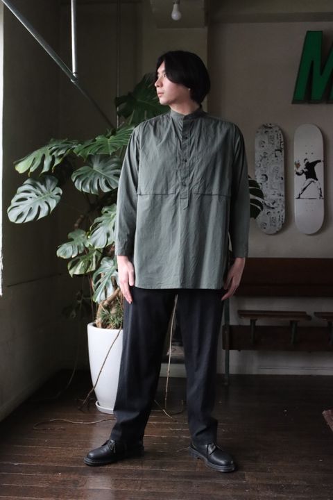 blurhms High Count Chambray Pullover Washed Shirt(BHS22S014) style. 2022.01.24.