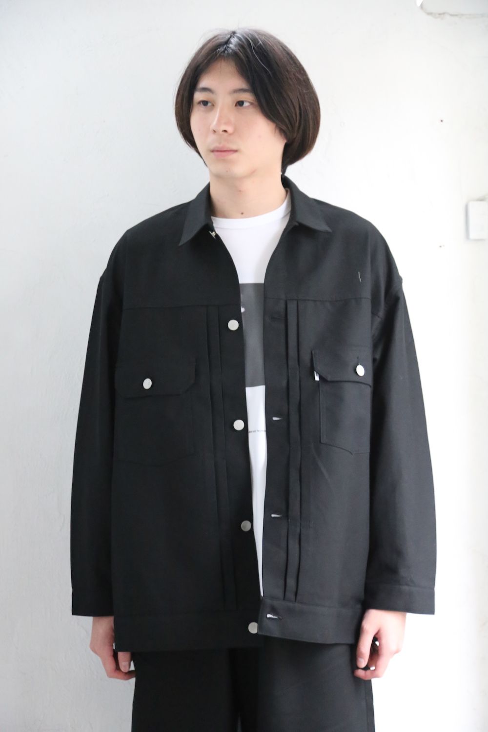 Graphpaper2020AW 新作Double Cloth Peach Trucker Jacket style