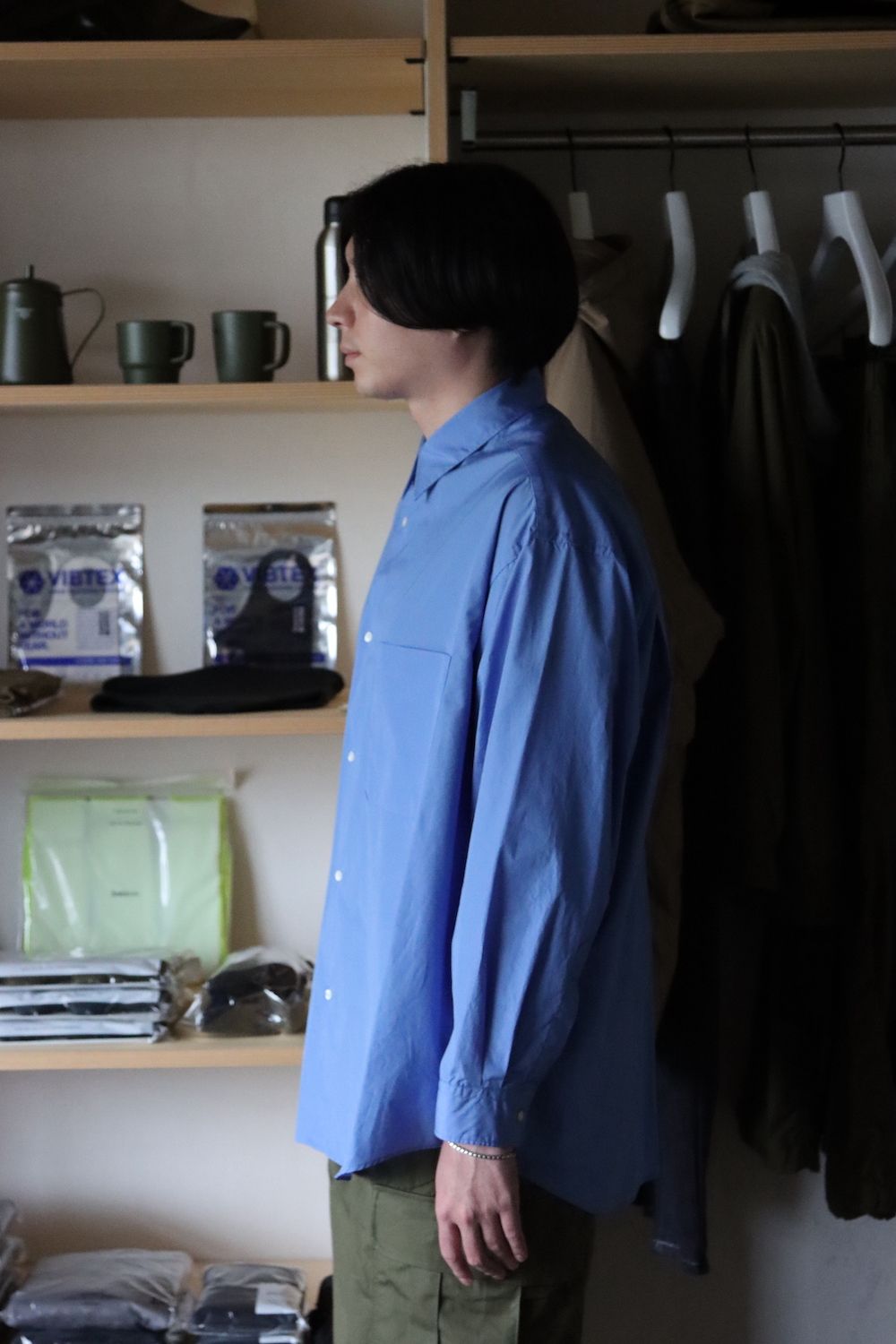 Graphpaper Broad Oversized L/S Regular Collar Shirt(GM214-50013)  style.2021.10.17. | 2015 | mark