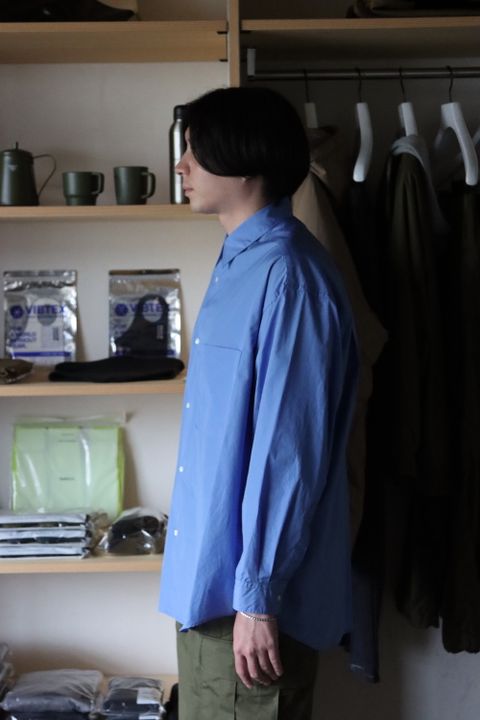 Graphpaper Broad Oversized L/S Regular Collar Shirt(GM214-50013) style.2021.10.17.