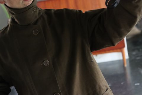 アプレッセ22FW Motorcycle Half Coat"OLIVE"スタイル