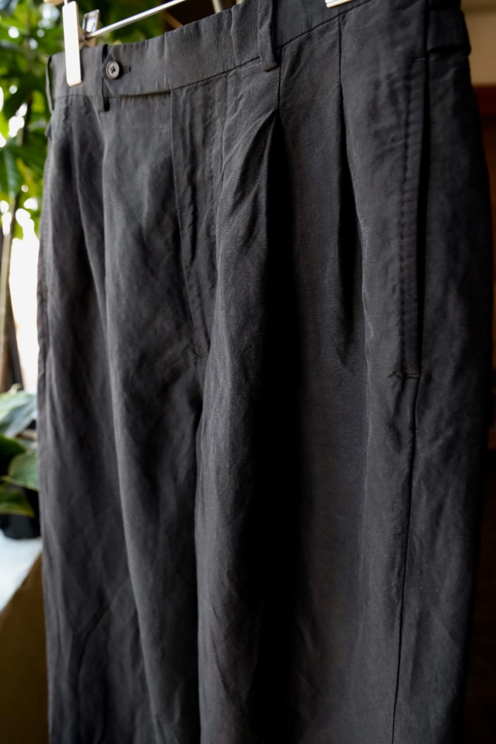 アプレッセ 25SS Silk Linen Trousers(25SAP-04-21H)BLACK
