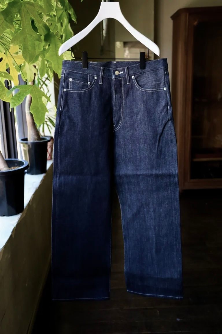 グラフペーパー25AW Selvage Denim Five Pocket wide Straight Pants(GU253-40059RB)INDIGO_RIGID