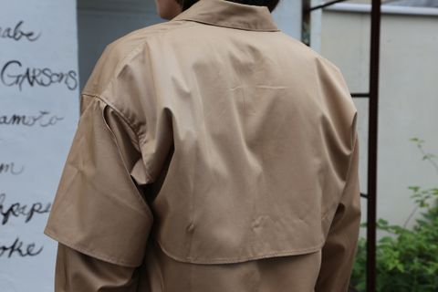 JieDa2020AW T/C FLAP SHIRT "BEIGE"(Jie-20W-SH07-B) style.2020.7.19.