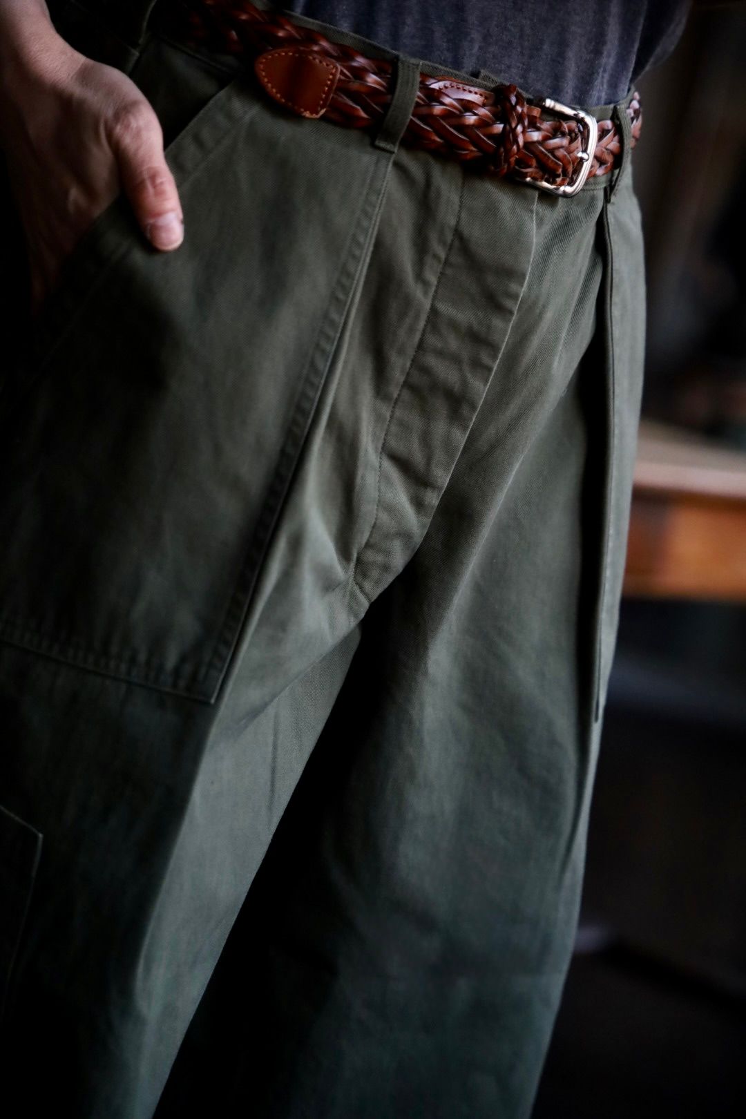 アプレッセ USAF Hemmed Bottoms(AP-4009)OLIVE