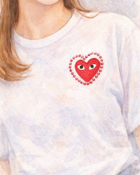 プレイコムデギャルソン METALSTONE Tシャツ(WHITE/RED HEART)☆新作発売！