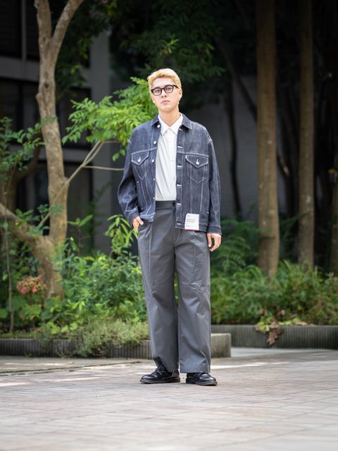 Graphpaper Westpoint Chino Wide Straight Trousers (GRAY) MARKスタイル