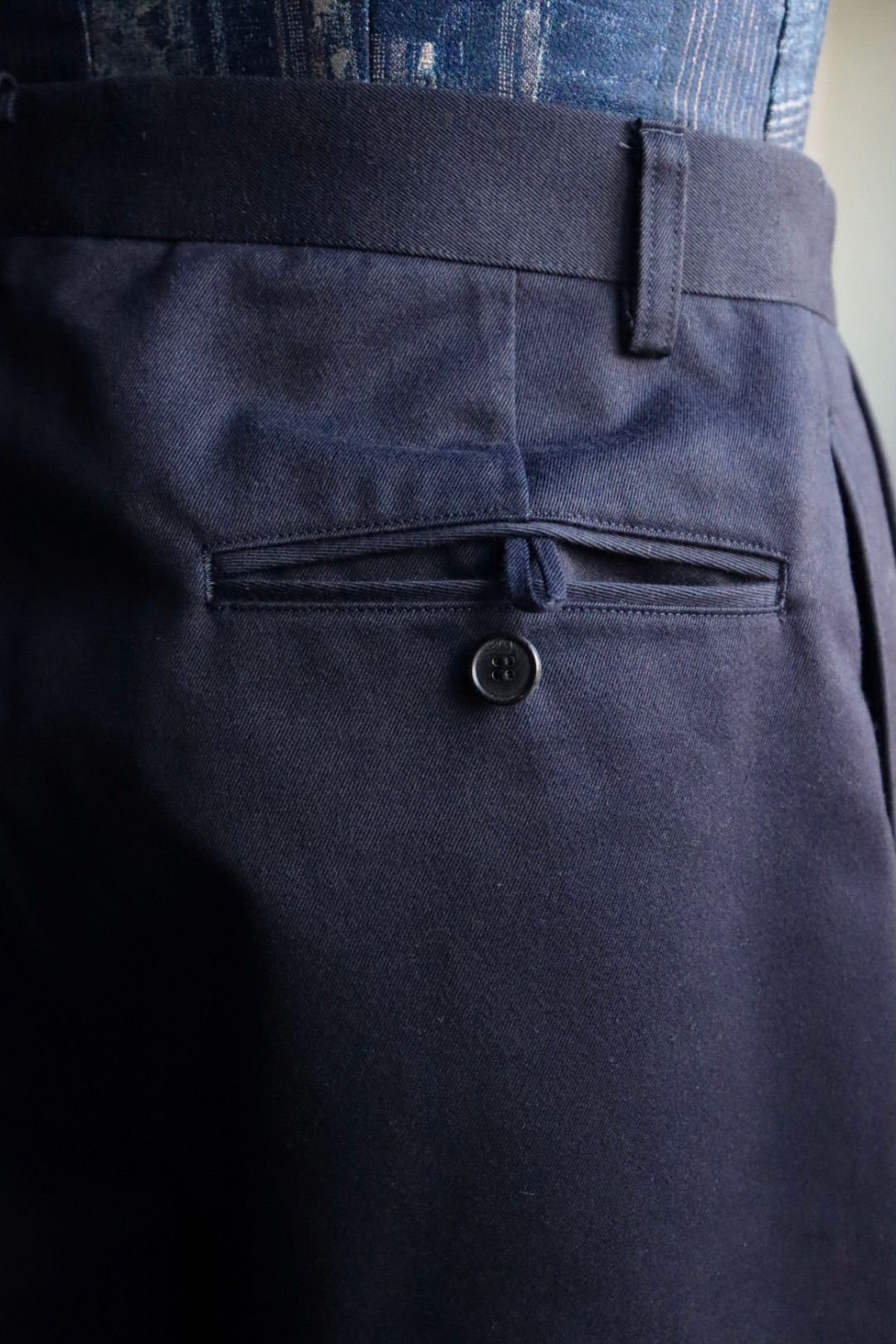 アプレッセ24SS Type.1 Silk Blend Chino Trousers (24SAP-04-13H)NAVY