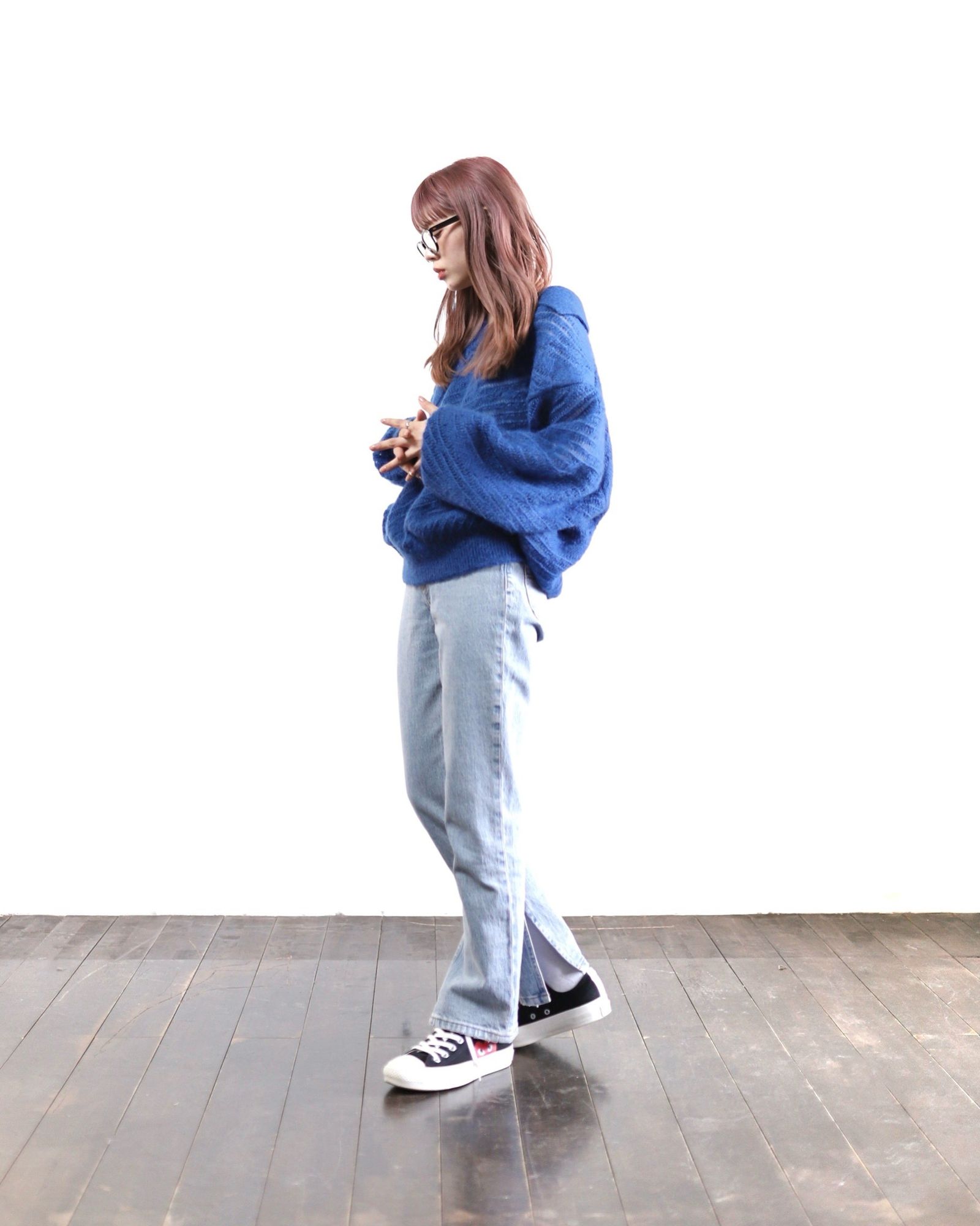 YOKE ヨーク24SS SILK MOHAIR PULLOVER SWEATER(YK24SS0671S)ROYAL BLUE