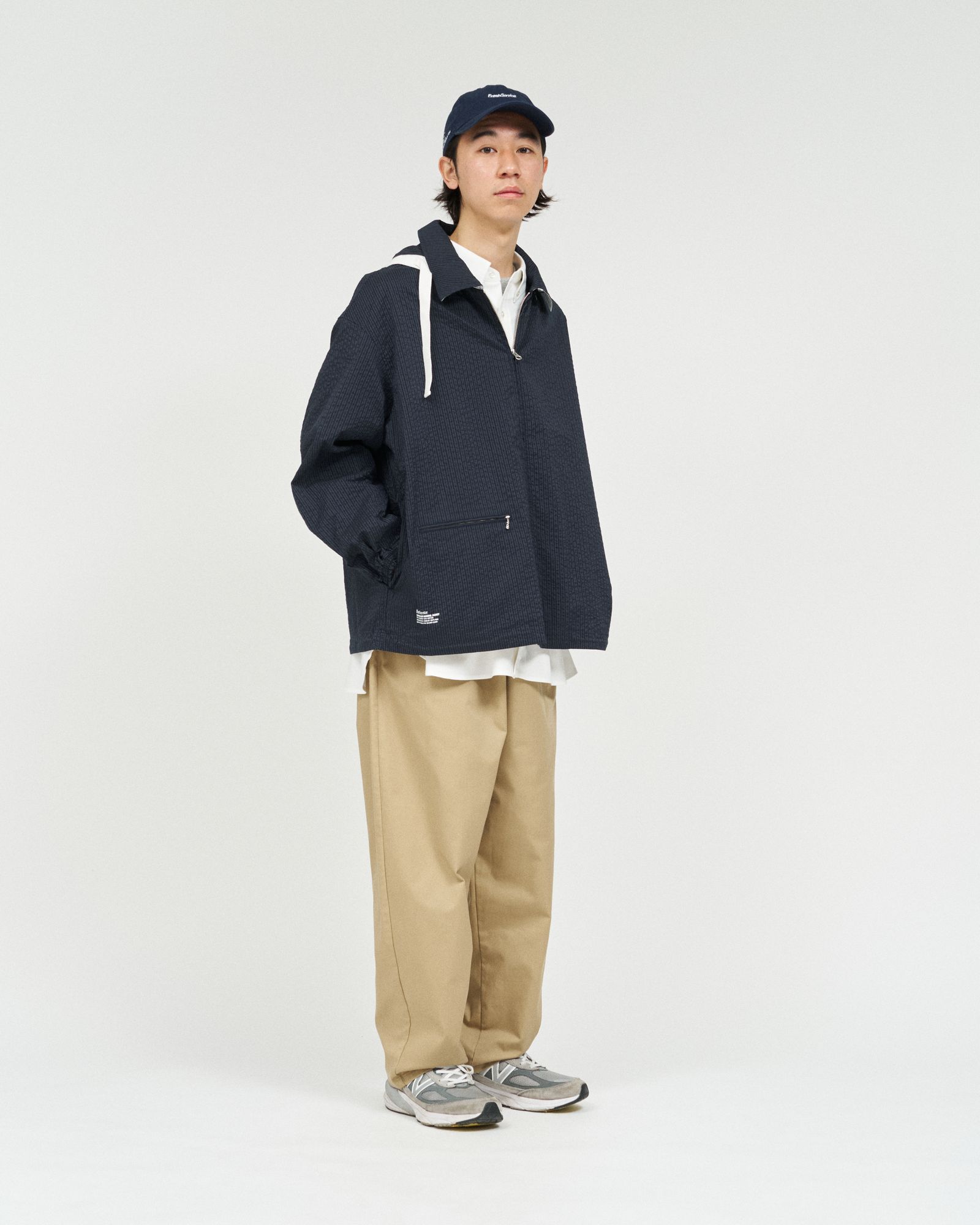 フレッシュサービス SEERSUCKER MARINE JACKET (FSC261-30226)NAVYxBLACK★2月14日(土)発売