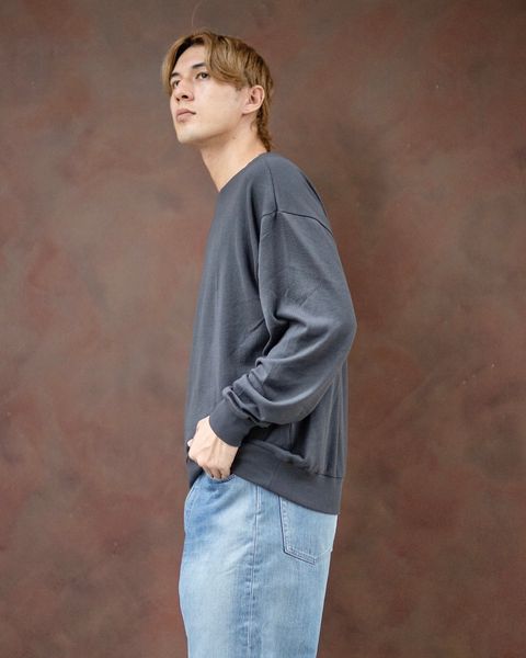 FRUIT OF THE LOOM CUT AND SEWN TOP “LIKE A KNITTED SWEATER” 金子恵治 "CHACOAL" style 2024.7.27 発売！