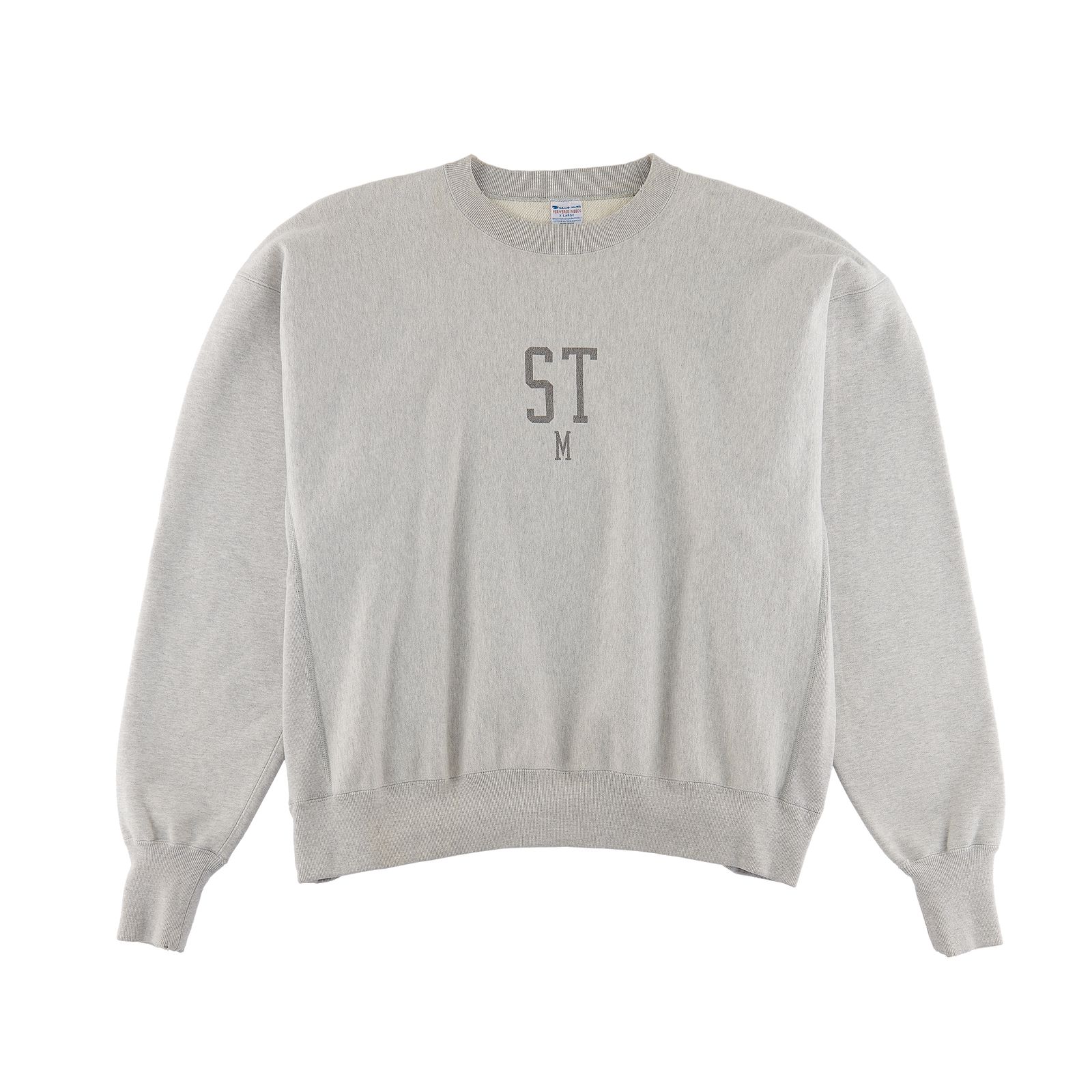 【正規品】SAINT MICHAEL CREW SWEAT SHIRT GREY