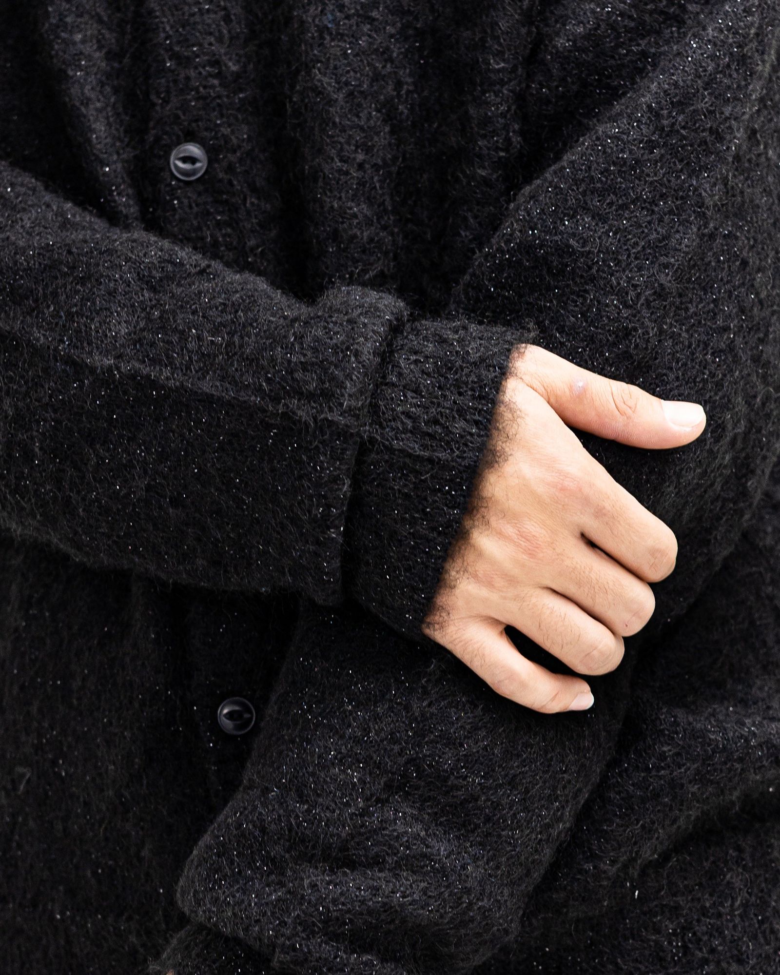 S.F.C 25FW エスエフシー LAME MOHAIR CARDIGAN(SFCFW25KN01)Black