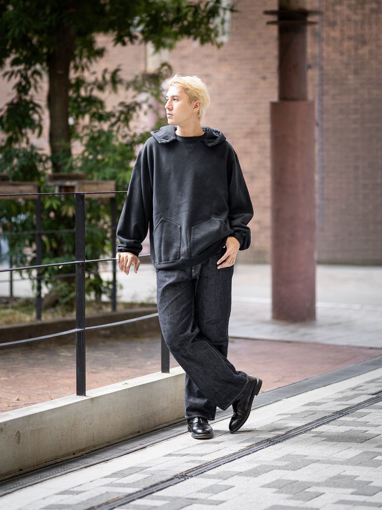 A.PRESSE 新作Vintage Attached Snap Hood Sweat Parka