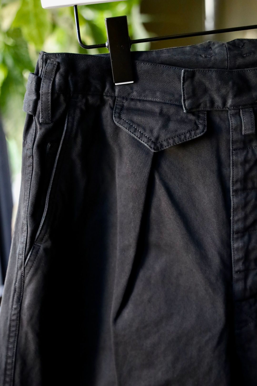 ヨーク 25FW "KATHARINE HAMNETT" Organic Cotton Wide-leg Work Pants(YK25FW01131P-KH)BLACK