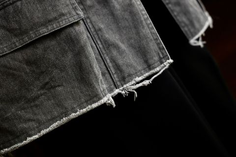 YOKE COTTON CUT-OFF COVERALL JACKET"GRAY"スタイル