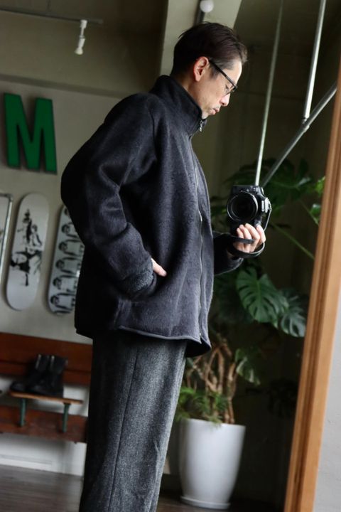 blurhms 22FW Cotton Silk Fleece ZIP Jacketスタイル.2022.9.25.