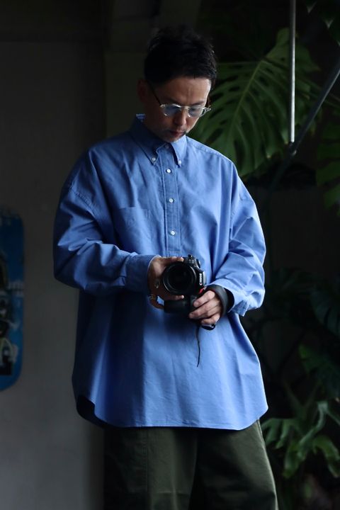 Graphpaper Oxford Oversized B.D Pullover Shirtスタイル