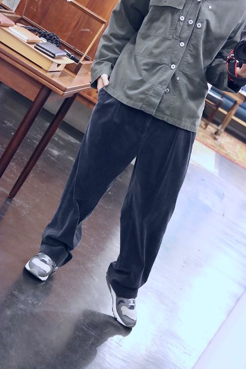 A.PRESSE 24SS Vintage Corduroy Trousers"GRAY"スタイル