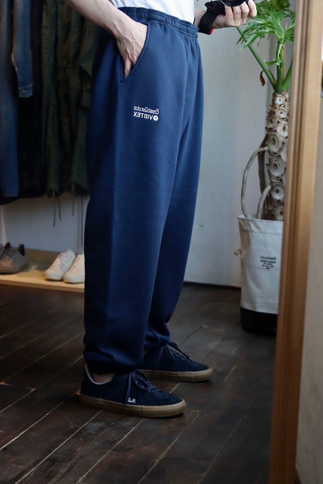 送料込 VIBTEX for FreshService SWEAT PANTS NAVY tdh-latinoamerica.de