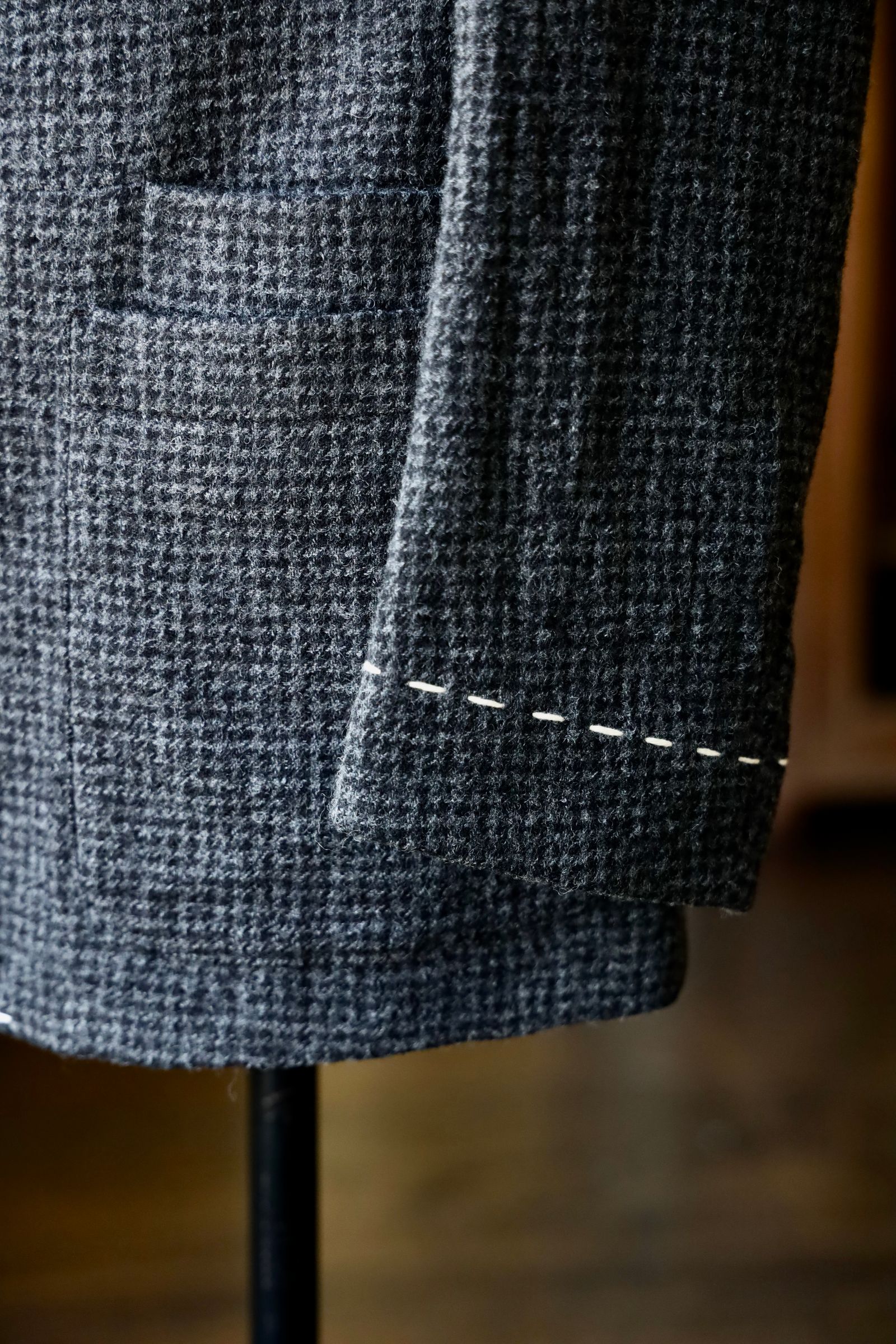 ワイズフォーメンY's for men 25AW HOUNDSTOOTH STITCH JACKET (ML-J13-106)BLACK