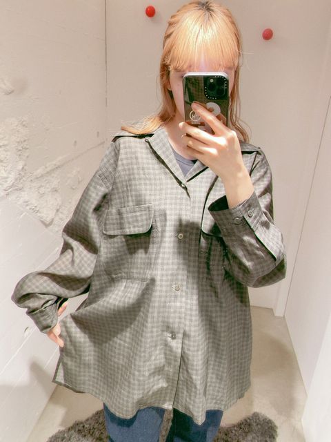 YOKE 新作PIXEL LOW PLAID OPEN COLLAR SHIRT style.2024.2.22
