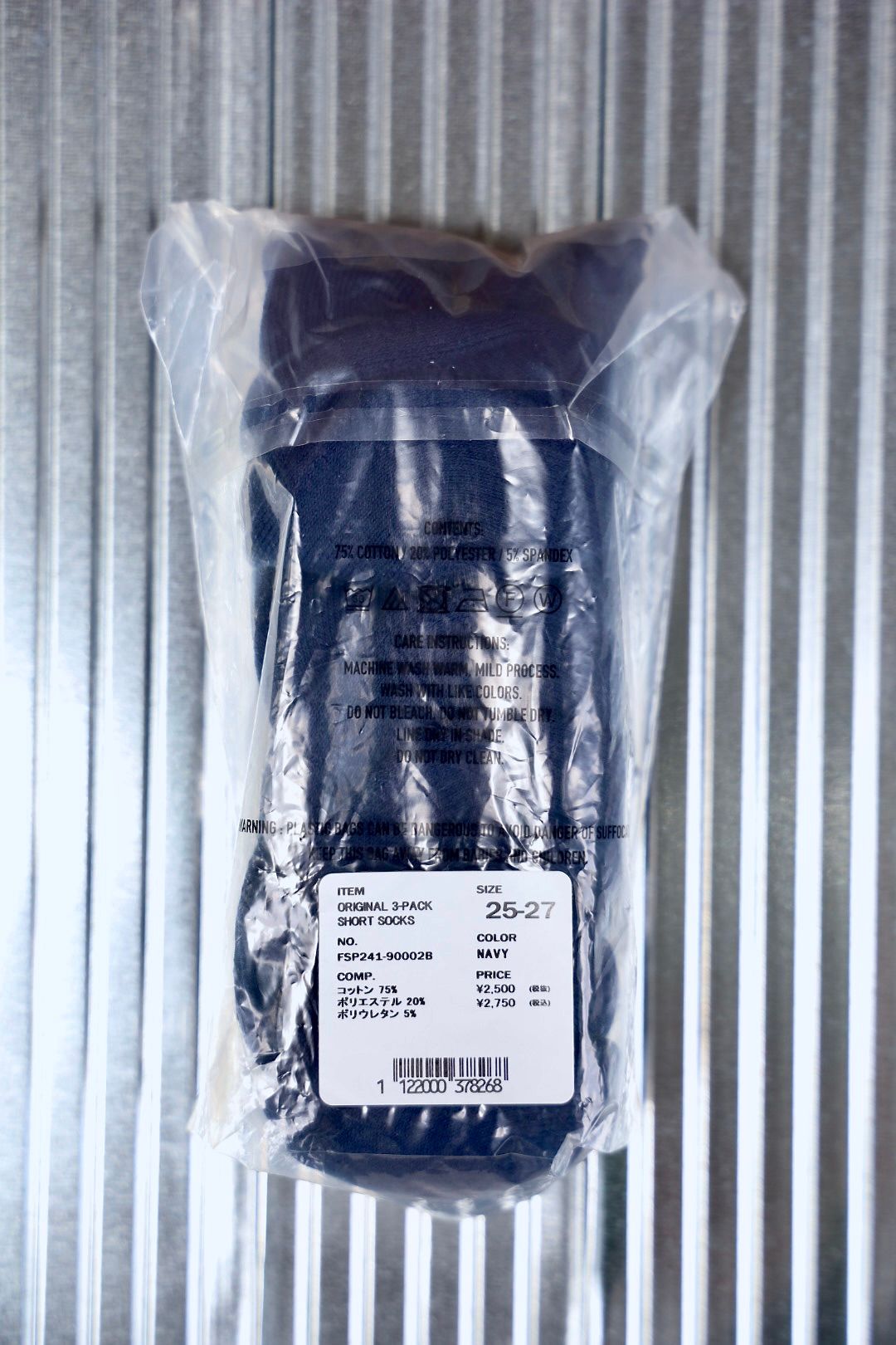 フレッシュサービスORIGINAL 3-PACK SHORT SOCKS(NAVY)☆7月12日(土)再入荷！