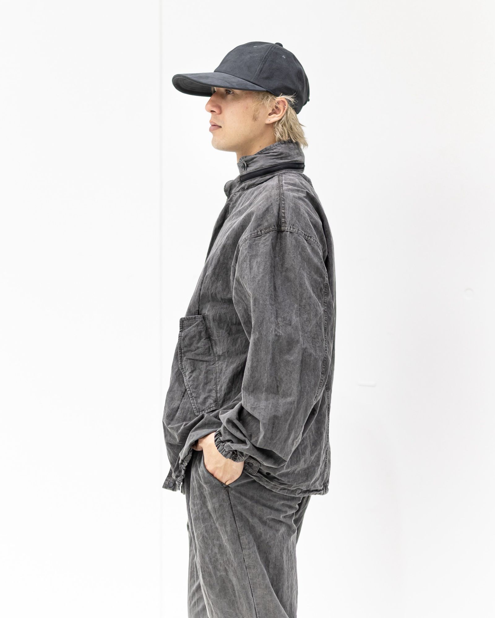 イズネス 26SS ジャケット Pigment-Dyed Jacket(26SS_06_1008SSJK03W) BLACK ☆新作発売！