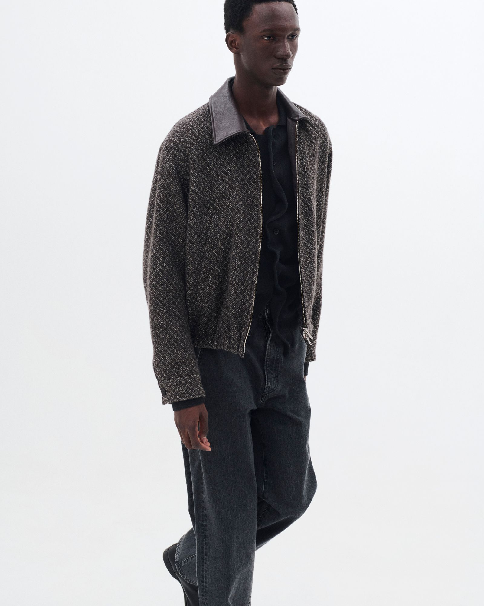 YOKE 26FW Herringbone Tweed Zip Blouson(YK26FW01314B)Black★9月5日(土)発売！