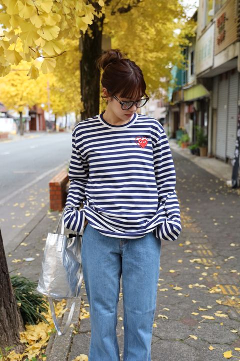 PLAY COMME des GARCONS 新作METALSTONEボーダーTシャツ style.2024.12.6
