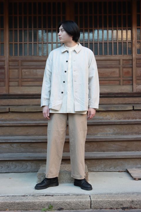 Ets.MATERIAUX  22SS French coveralls"OFF WHITE"style