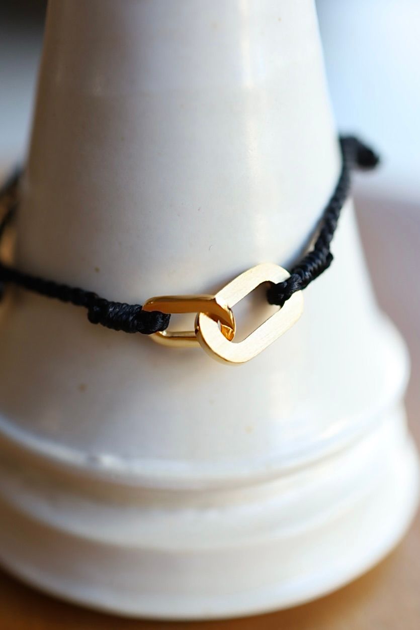 XOLO JEWELRY ショロジュエリー / Connect with Hair Line Link Silk Code Bracelet (XOCB006G)BLACK☆11月15日(土)発売！