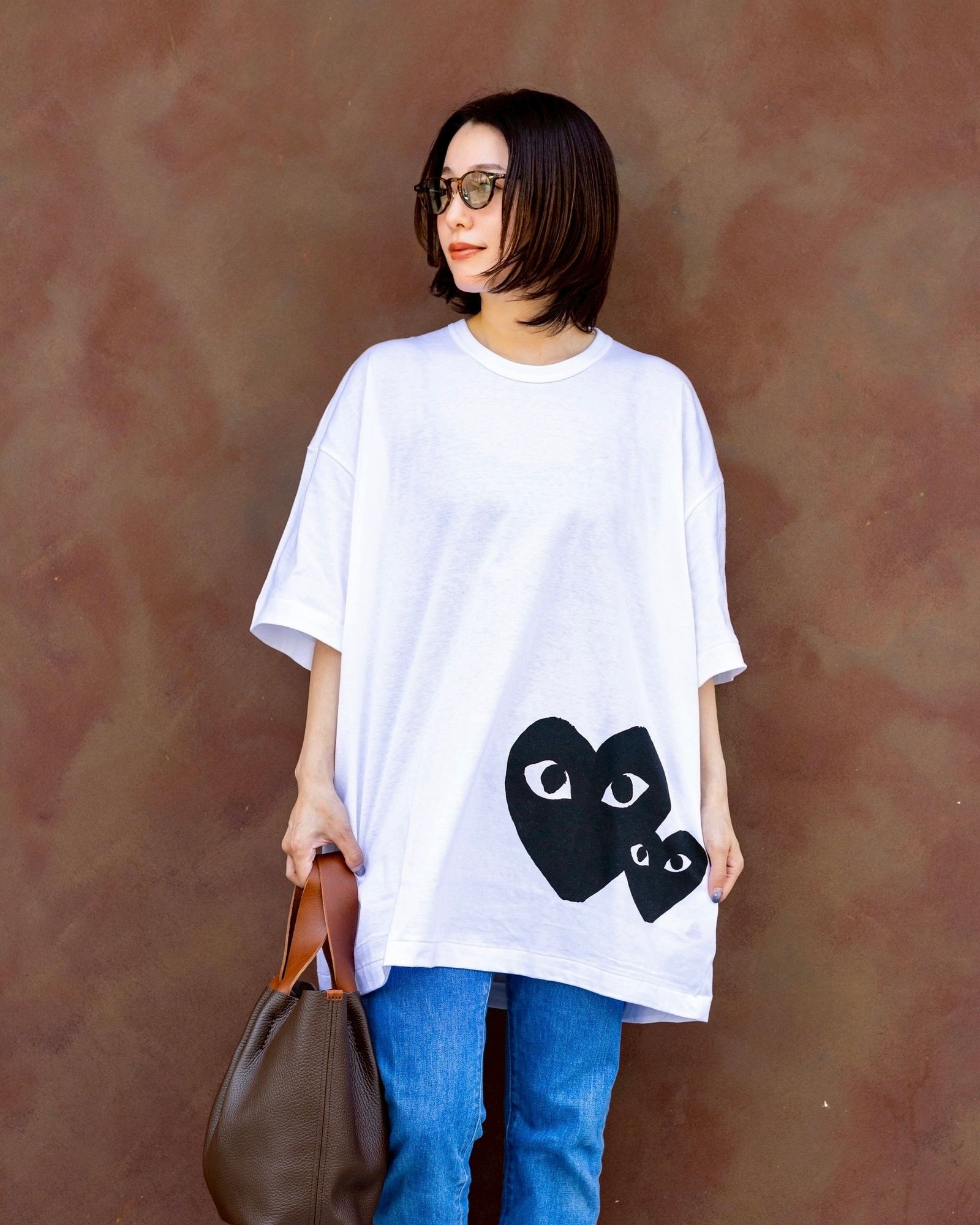 プレイコムデギャルソン オーバーサイズロゴTシャツ (BLACK)☆6月27日(金)発売！