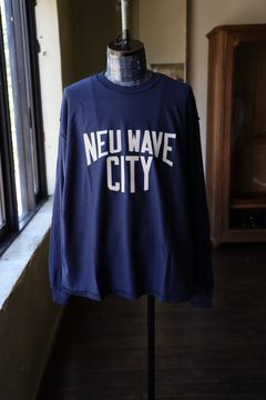 イズネスミュージック 25AW NEU WAVE LONG SLEEVE T-SHIRT (IMP6_10_NEUWAVELS01) NAVY