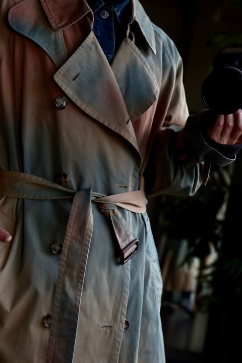 YOKE 23SS SPRAY PRINTED TRENCH COATスタイル
