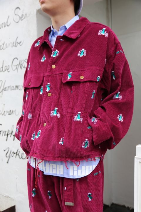 VETNAM EMBROIDERY COURDUROY JACKET & VETNAM EMBROIDERY WIDE TAPERED TROUSERSセットアップスタイル.2020.9.12.