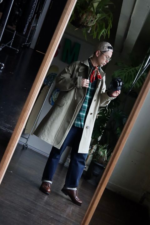 A.PRESSE アプレッセ23SSコート Motorcycle Half Coatスタイル2023.2.20.