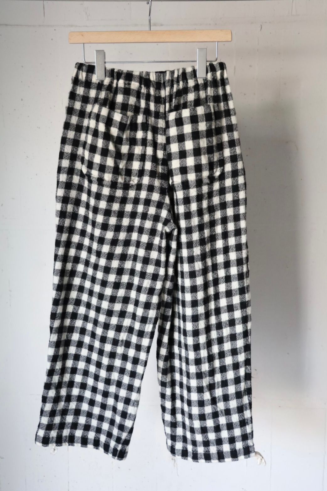 tao 26FW ウールギンガムチェック先染 製品縮絨パンツ(TR-P005-051-1)BLACK×WHITE☆10月2日(金)発売！