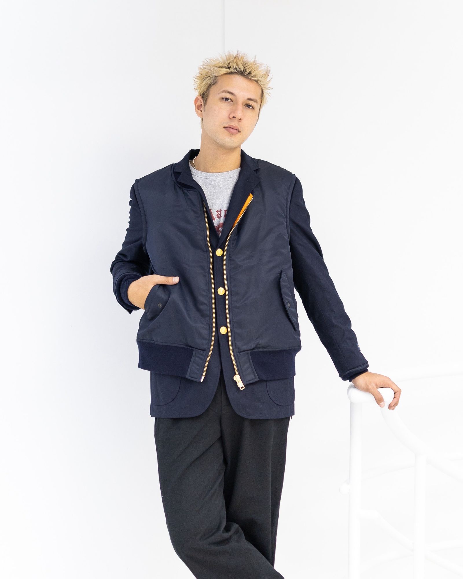 アイ ジュンヤワタナベマン BROOKS BROTHERSカスタマイズ ウールフランネルブレザー(WP-J907-100)NAVY×NAVY☆9月19日(金)発売！