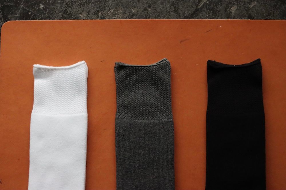 グラフペーパー 3パックソックス Graphpaper 3-Pack Socks (MONOTONE)